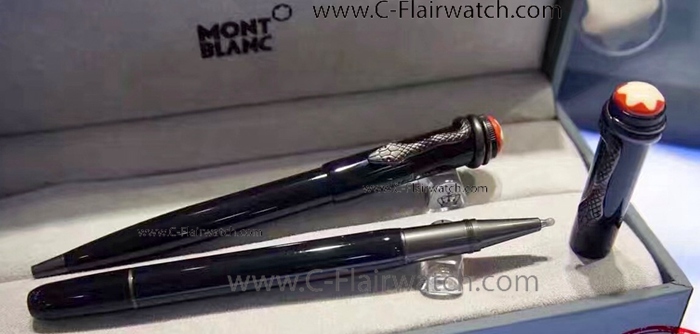Mont Blanc Snake Pen Rouge et Noir Fineliner or Ballpoint Pen